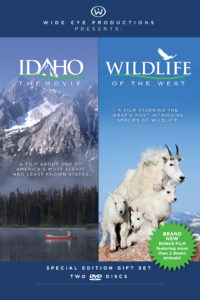 DVD cover of Idaho the Movie on the left and Wildlife of the West films on the right